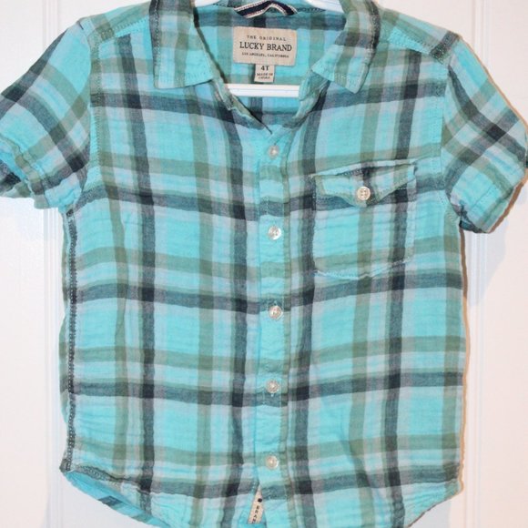3/$25 🏷 Lucky Brand Plaid Size 4T - Picture 2 of 3